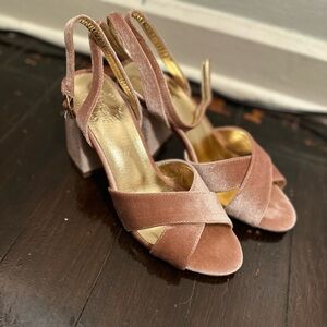 New pink bridal block heels